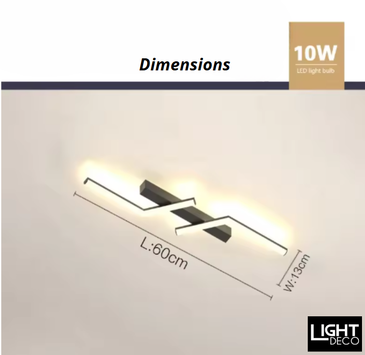 Plafonnier LED Design - Déco Maison Moderne - Idéal Salon / Couloir / Chambre
