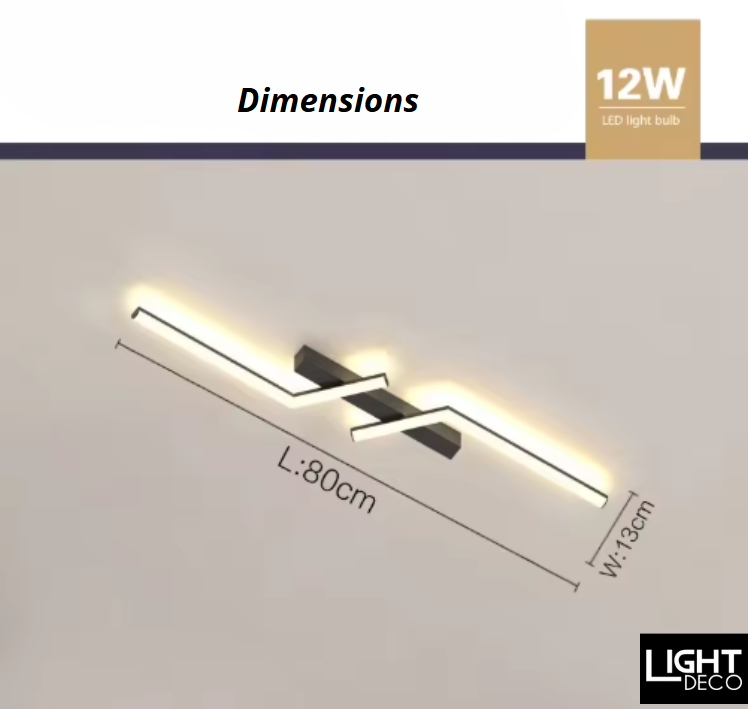 Plafonnier LED Design - Déco Maison Moderne - Idéal Salon / Couloir / Chambre