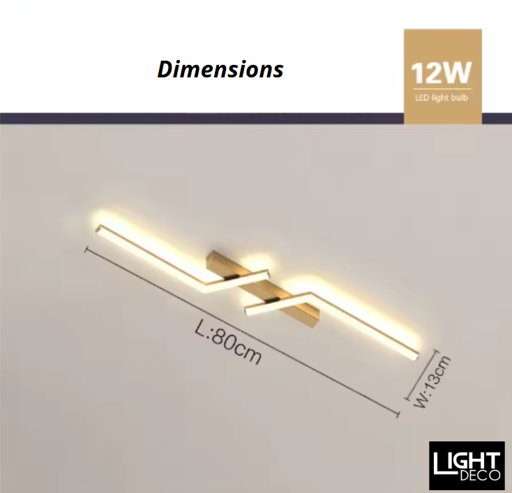 Plafonnier LED Design - Déco Maison Moderne - Idéal Salon / Couloir / Chambre