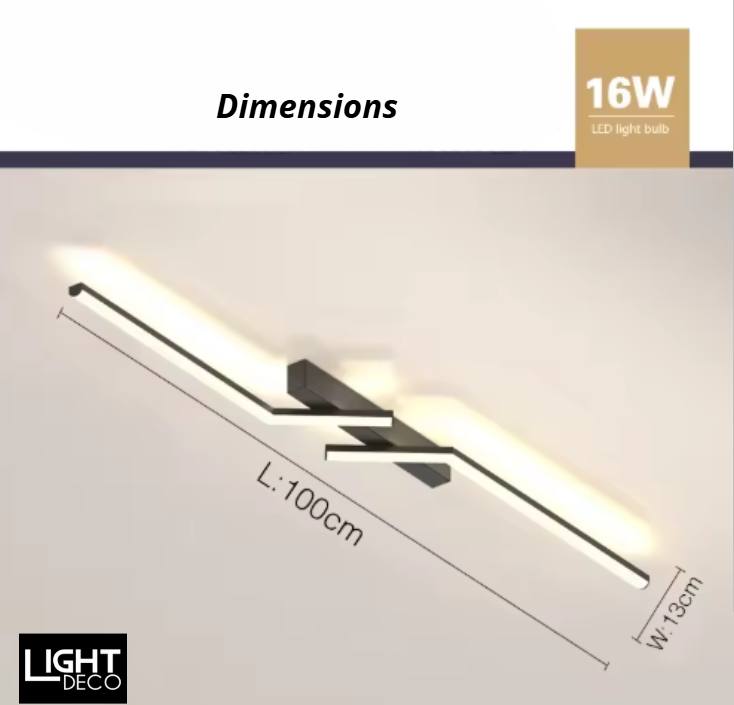 Plafonnier LED Design - Déco Maison Moderne - Idéal Salon / Couloir / Chambre