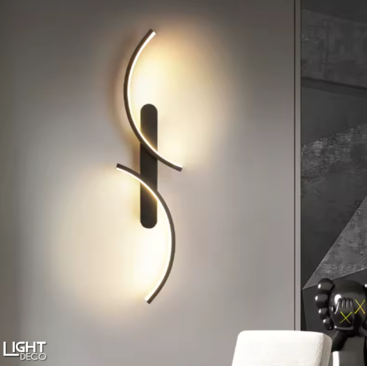 Applique Murale LED Courbée Design - Décoration Moderne Maison - Chambre / Salon / Couloir