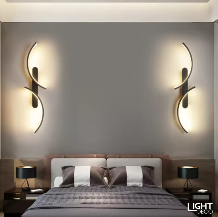 Applique Murale LED Courbée Design - Décoration Moderne Maison - Chambre / Salon / Couloir