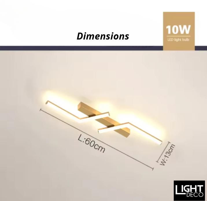 Plafonnier LED Design - Déco Maison Moderne - Idéal Salon / Couloir / Chambre