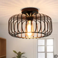 Plafonnier / Suspension Moderne Métal Noir - Style Industriel Design Vintage- Salon / Chambre / Bureau