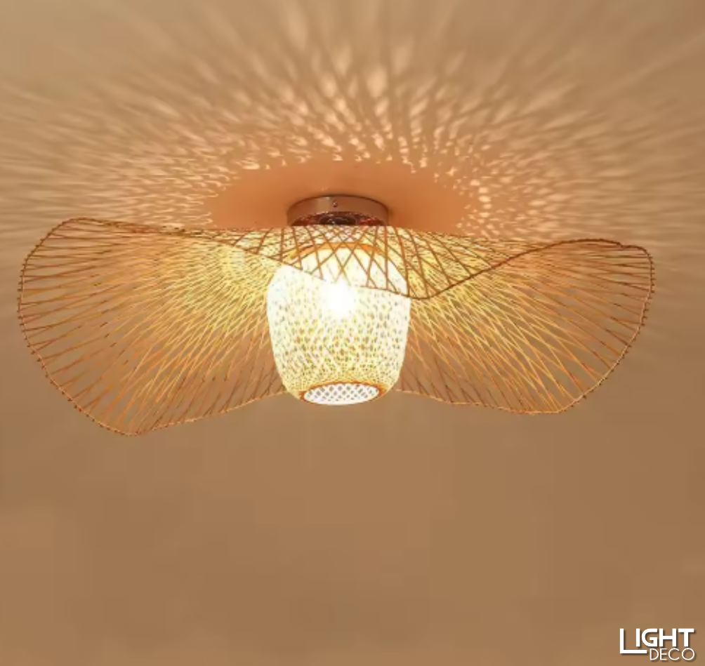 Suspension Luminaire en Bambou Style Japonais - Elégance Naturelle pour votre Intérieur Zen - Déco Maison
